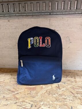 Polo by Ralph Lauren Navy Backpack with Multicolor POLO Patch